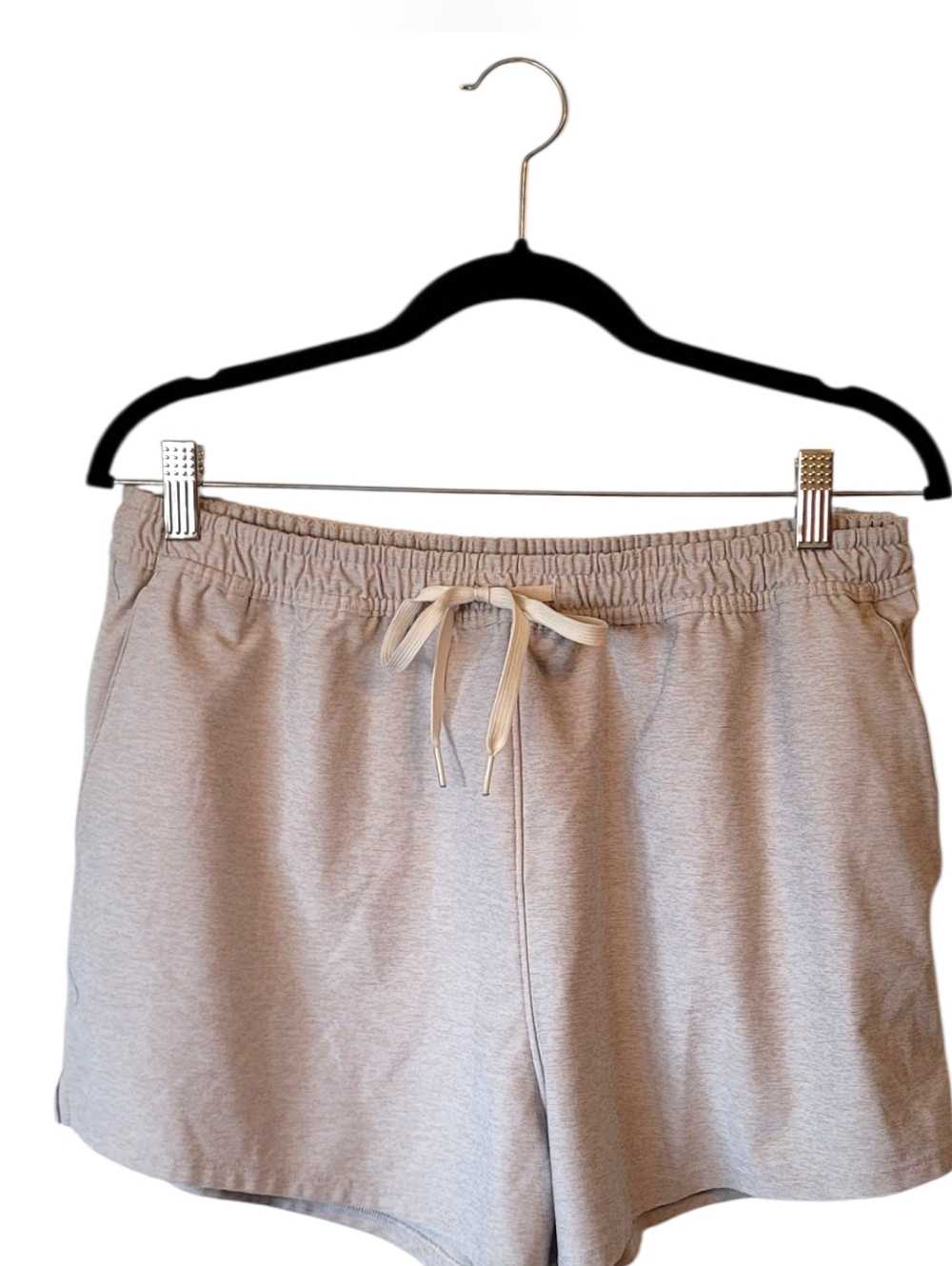 Outdoor Voices Women's Light Gray Drawstring Running Shorts Size L